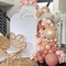 Retro Blush Pink Balloon Arch Kit-Dusty Pink Cream Peach White Sand Balloon Garland,Boho Pastel Pink Balloons Party Decorations